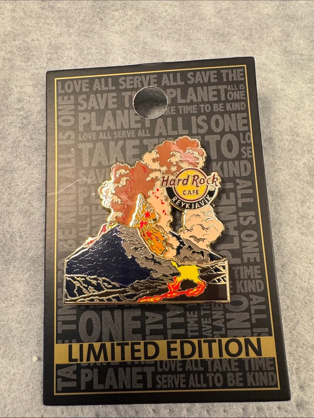 Hard Rock Cafe Reykjavik Volcano 3D Limited Edition Pin